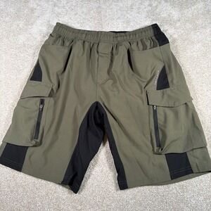 Voyager Padded Mountain Bike Cycle Riding Shorts Mens Large Green Activewear